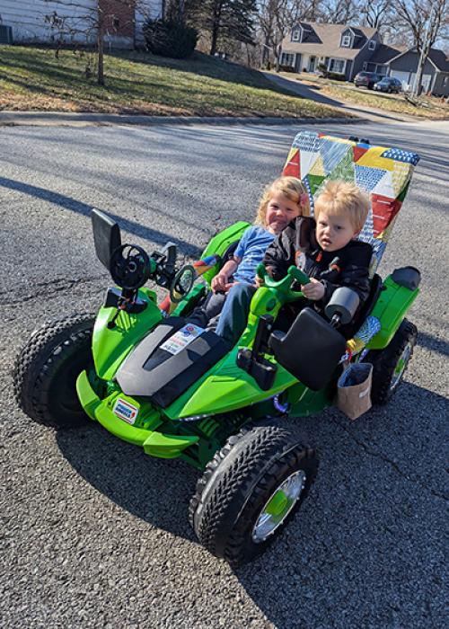 Stephen and friend driving his car