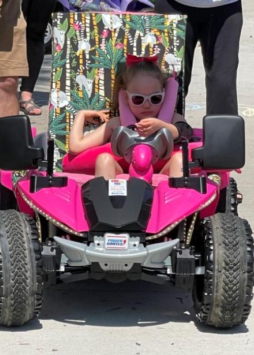 Macy in her car