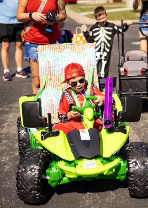Wesley Driving His Car